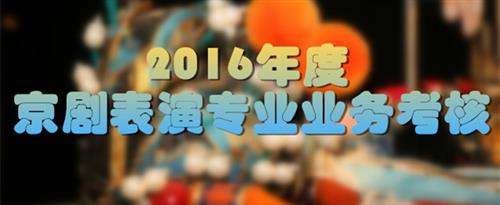 久艹大鸡霸精品在线国家京剧院2016年度京剧表演专业业务考...